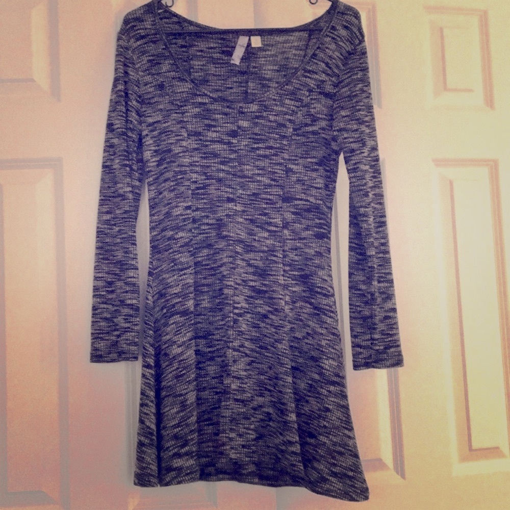 Black and grey striped dress